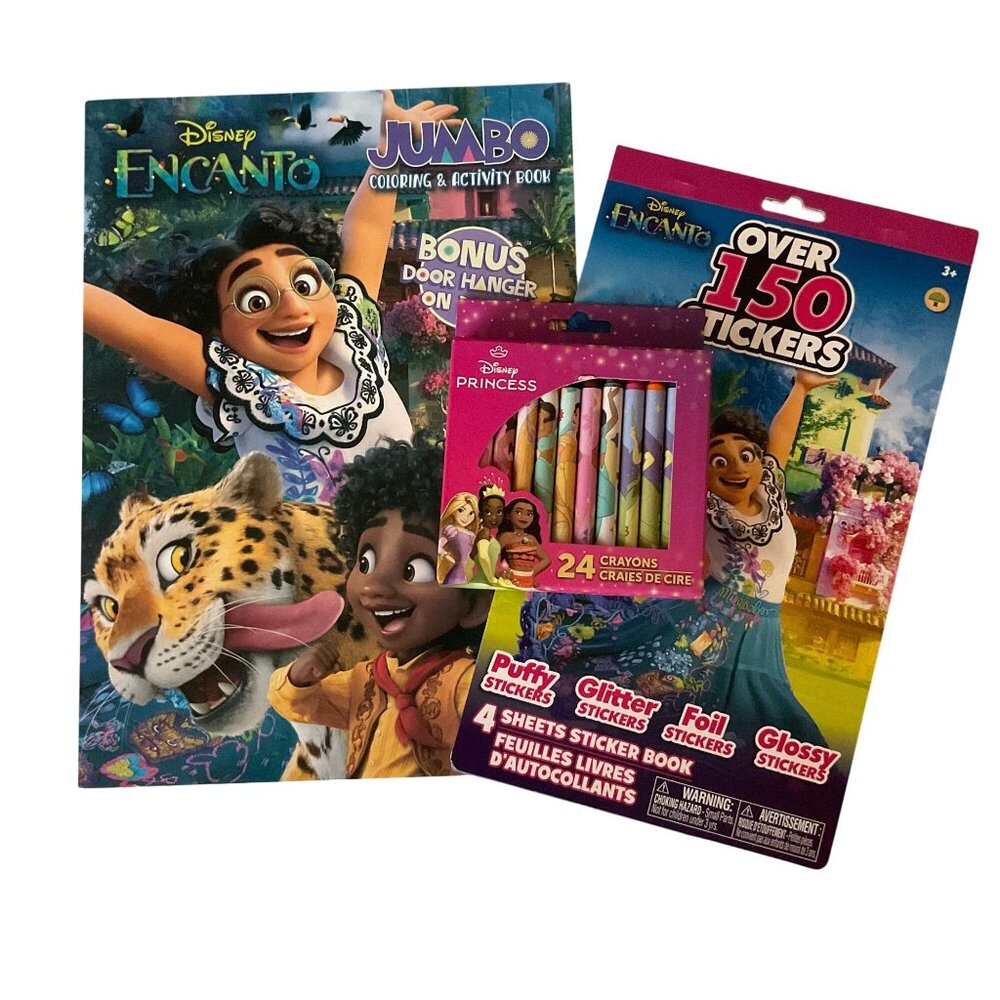 Disney Encanto Activity Set With Jumbo Coloring Book Stickers & 24 Crayons - Picture 1 of 7